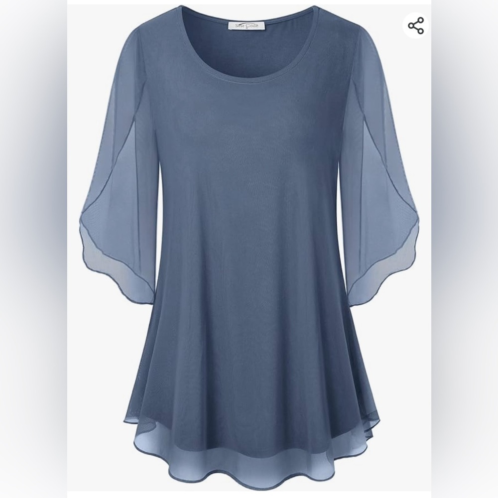 Flowy Mesh Blouse